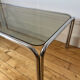 Table basse en verre fumé vintage