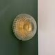 Vintage globe wall or ceiling light in molded diamond-point glass