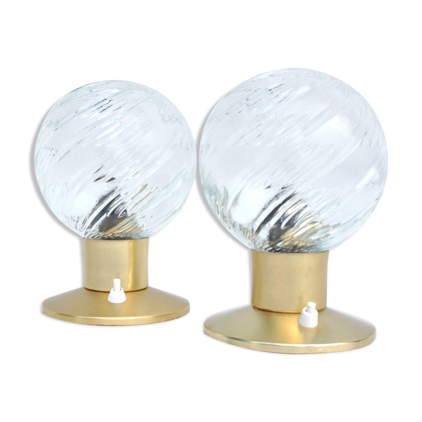 Pair of brass bedside lamps, Karl Gärtner Leuchtenbau, Germany, 1970s