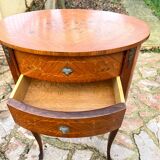 Pair of marquetry bedside tables