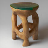 Unique Carved Stool From Single Piece of Wood