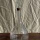 Vintage round-shaped glass carafe with cork stopper H27