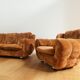 Velvet armchairs and sofa, 1970s, set of 3
