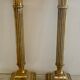 Payroll of brass column candle holders