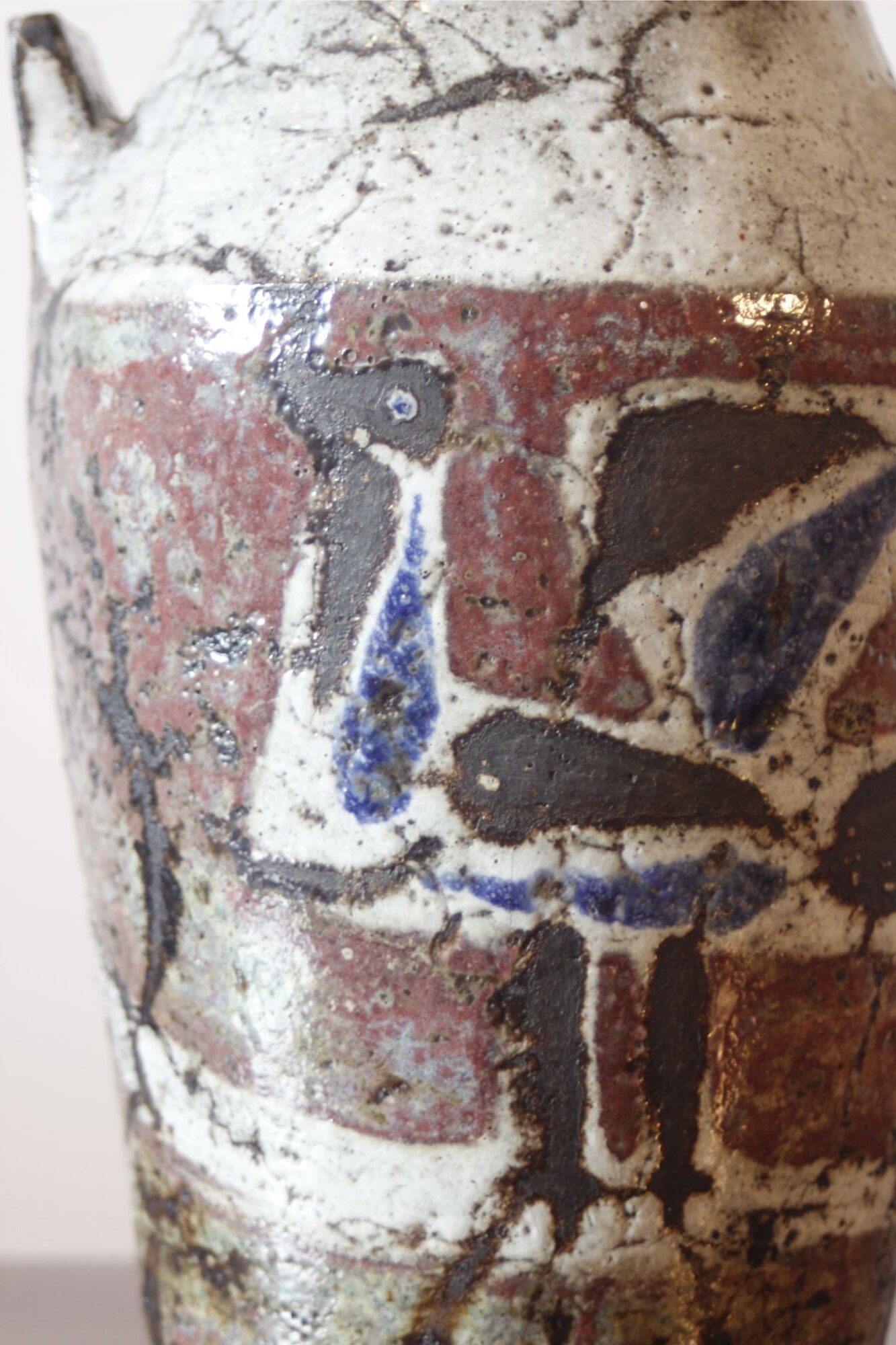 Ceramic bird vase by Jean Derval in Vallauris, France 1950s