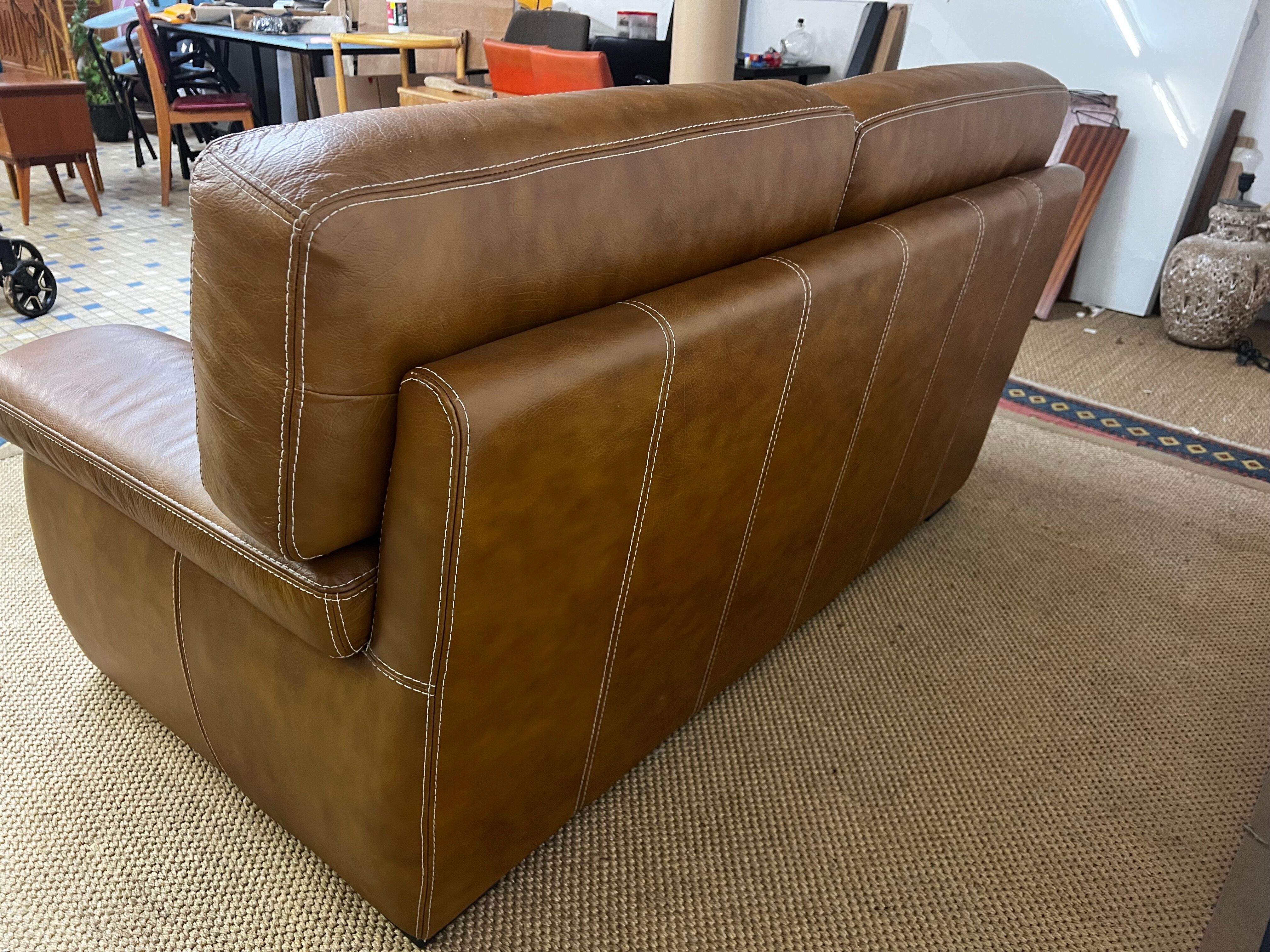 2-seater leather sofa