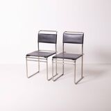 Marcel Breuer Bauhaus Tecta B40 dining chair in nickel plated bent steel an