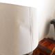 Lampe diabolo en bois noirci