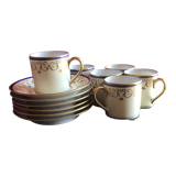 6 antique mocha cups