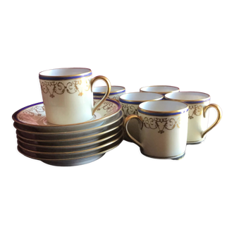 6 antique mocha cups