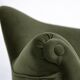 Vintage 1960s olive green velvet canapé – faithful replica, entirely