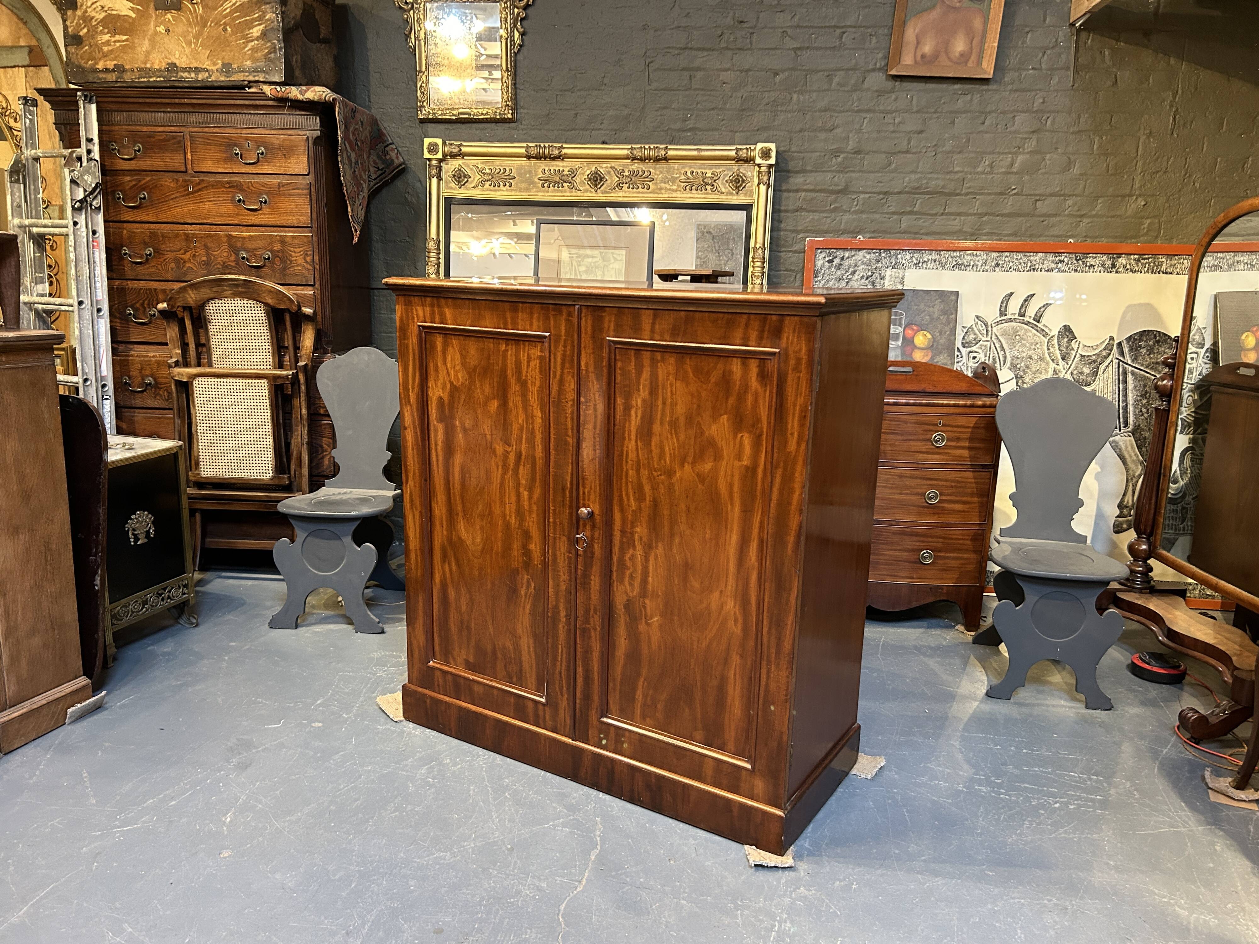 C19th linen press cupboard by Heals