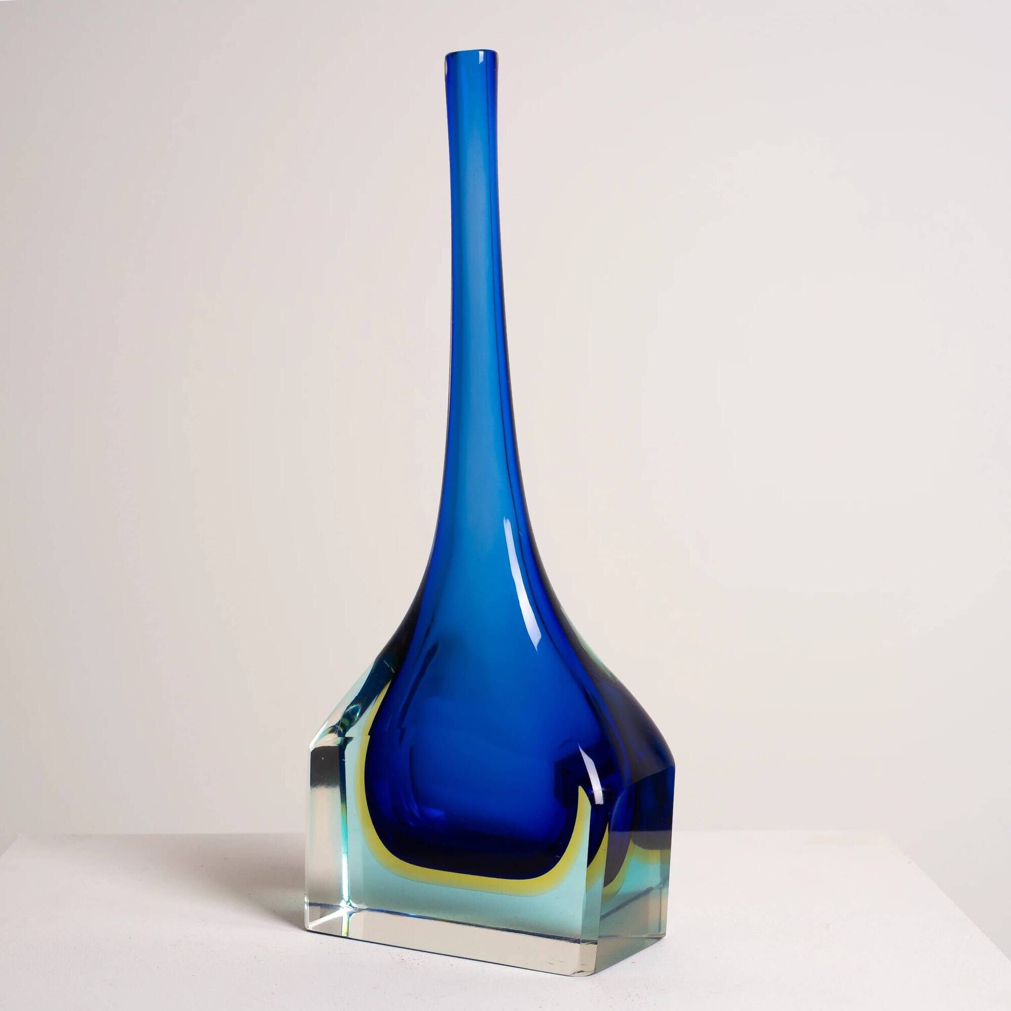 Italian Sommerso Art Glass Vase
