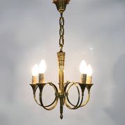 Chandelier Aux Trompes de Chasses in bronze 5 lights Louis XVI-Directoire style