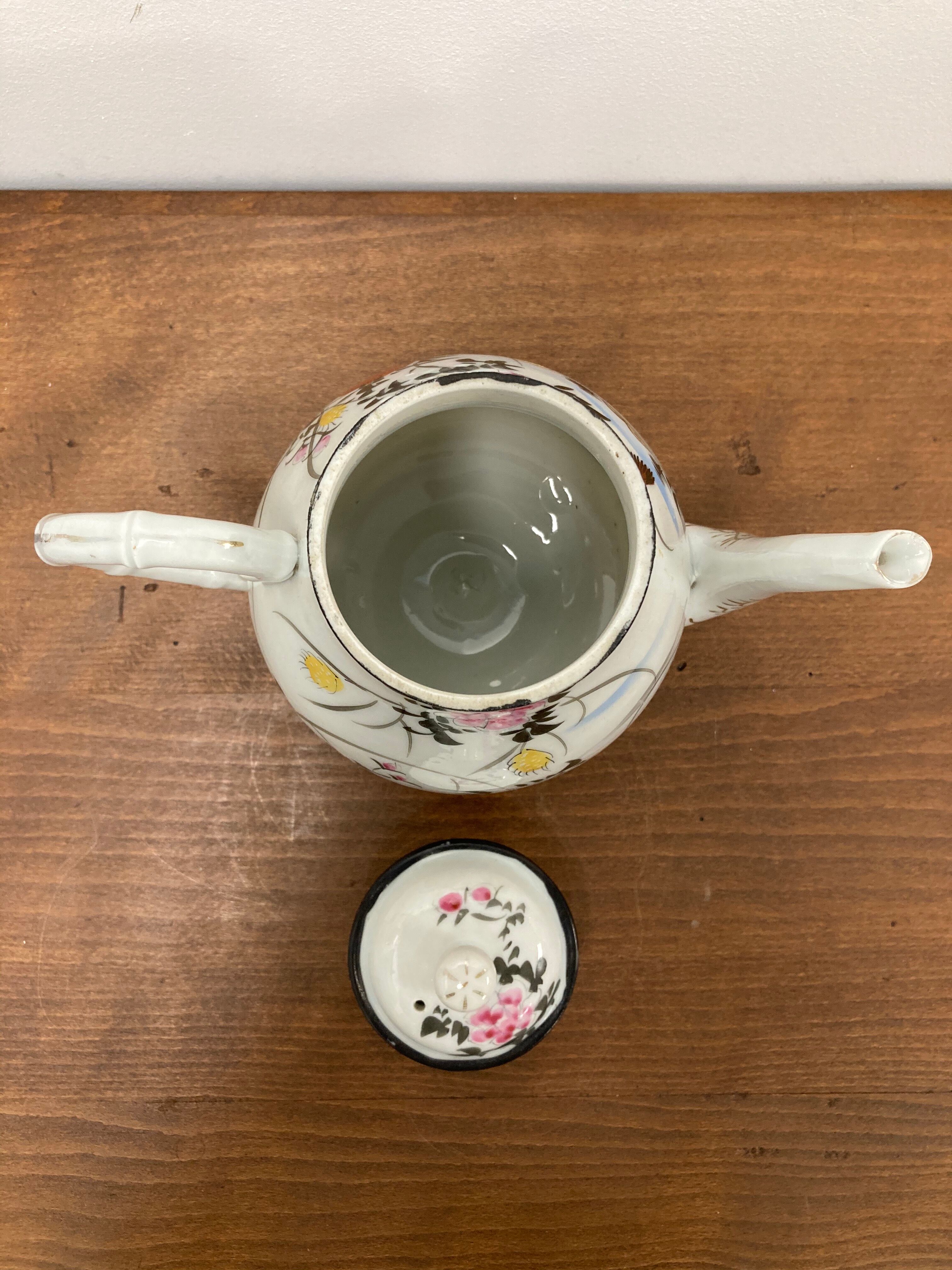 Hand-painted porcelain teapot