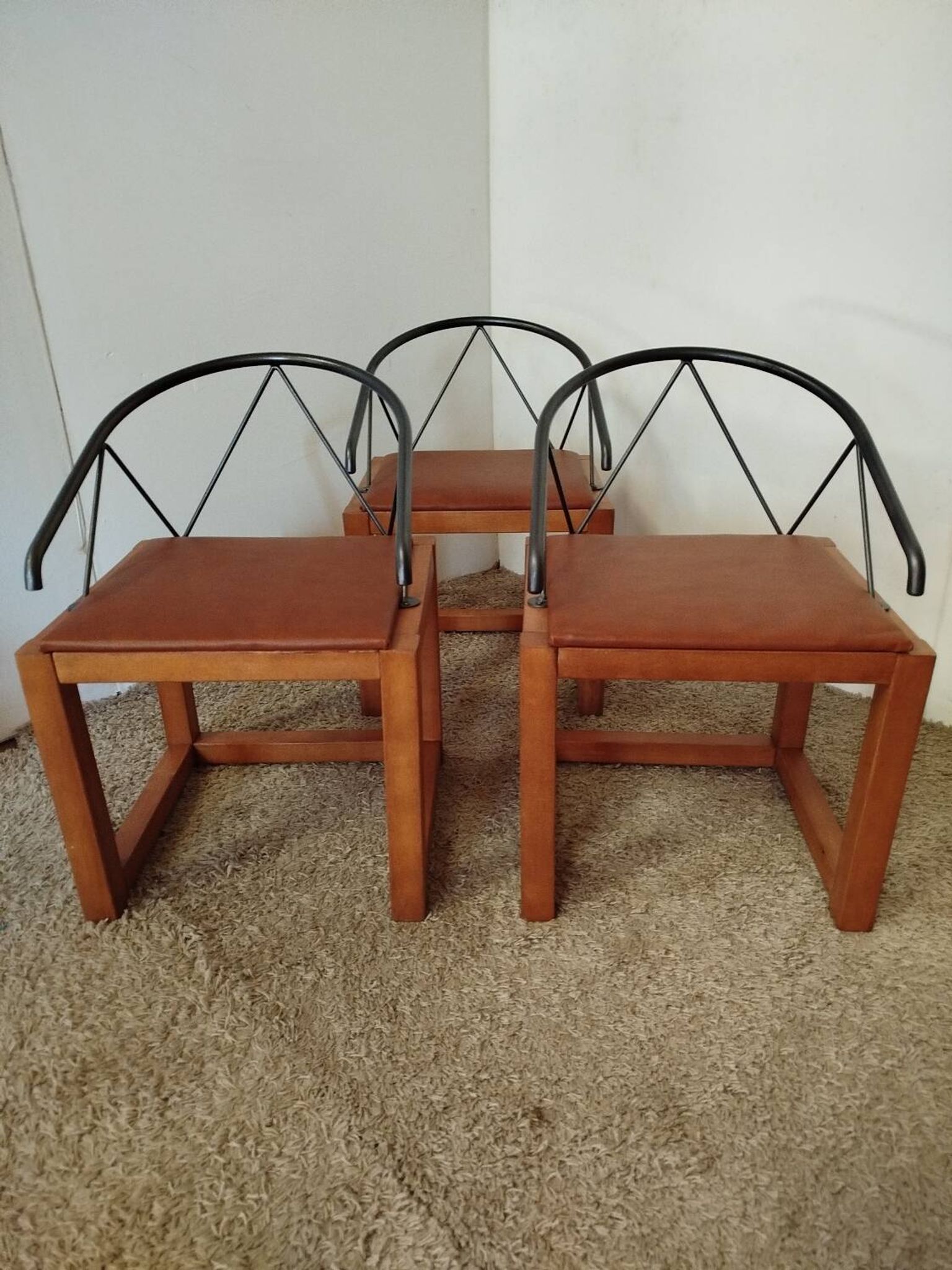 3 Post-Modern armchairs