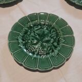 6 plates in barbotine 19 cm