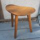Tabouret tripode vintage en bois