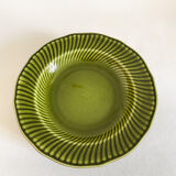 Assiettes Boch Trianon vert olive, années 60
