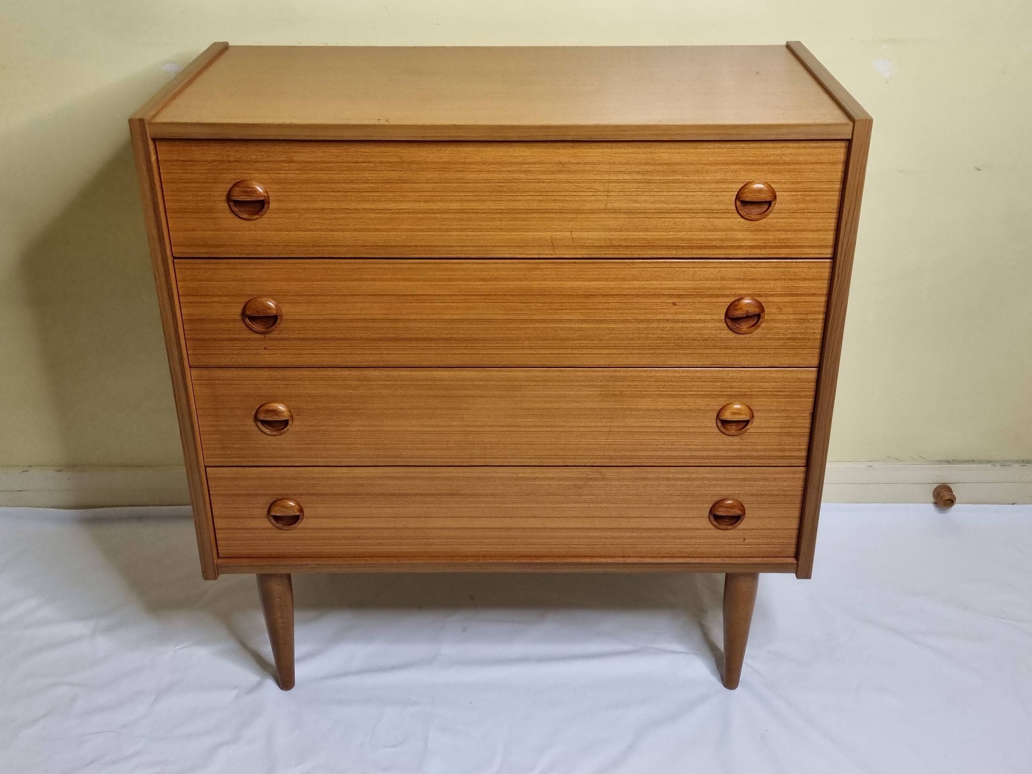 Vintage Scandinavian chest of drawers in teak and teak veneer, 1960s