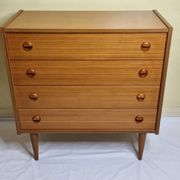 Vintage Scandinavian chest of drawers in teak and teak veneer, 1960s