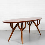 Mid century style mahogany coffee table