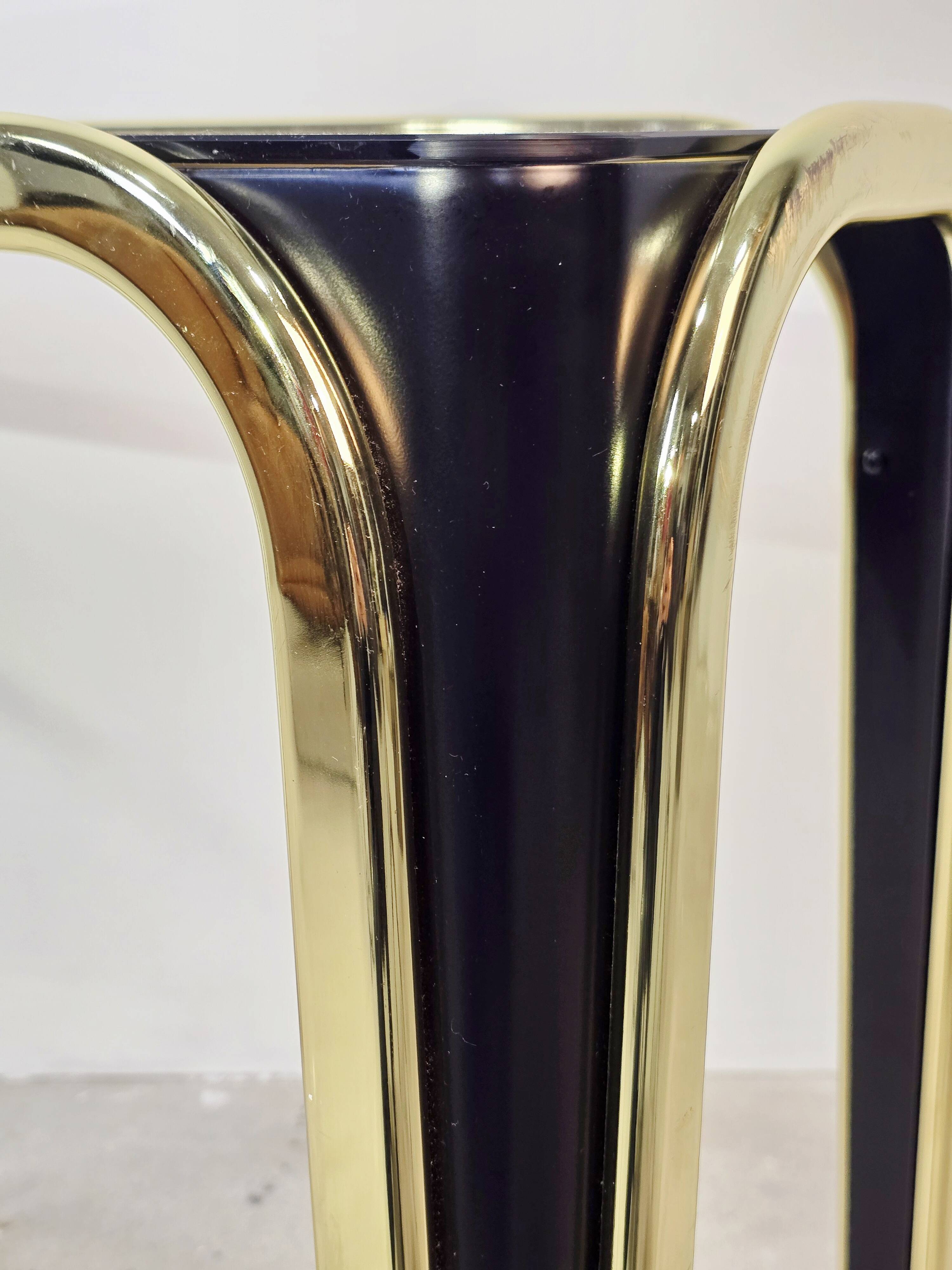 1950s glass and gold console table – Mid-century modern style
