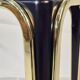 1950s glass and gold console table – Mid-century modern style