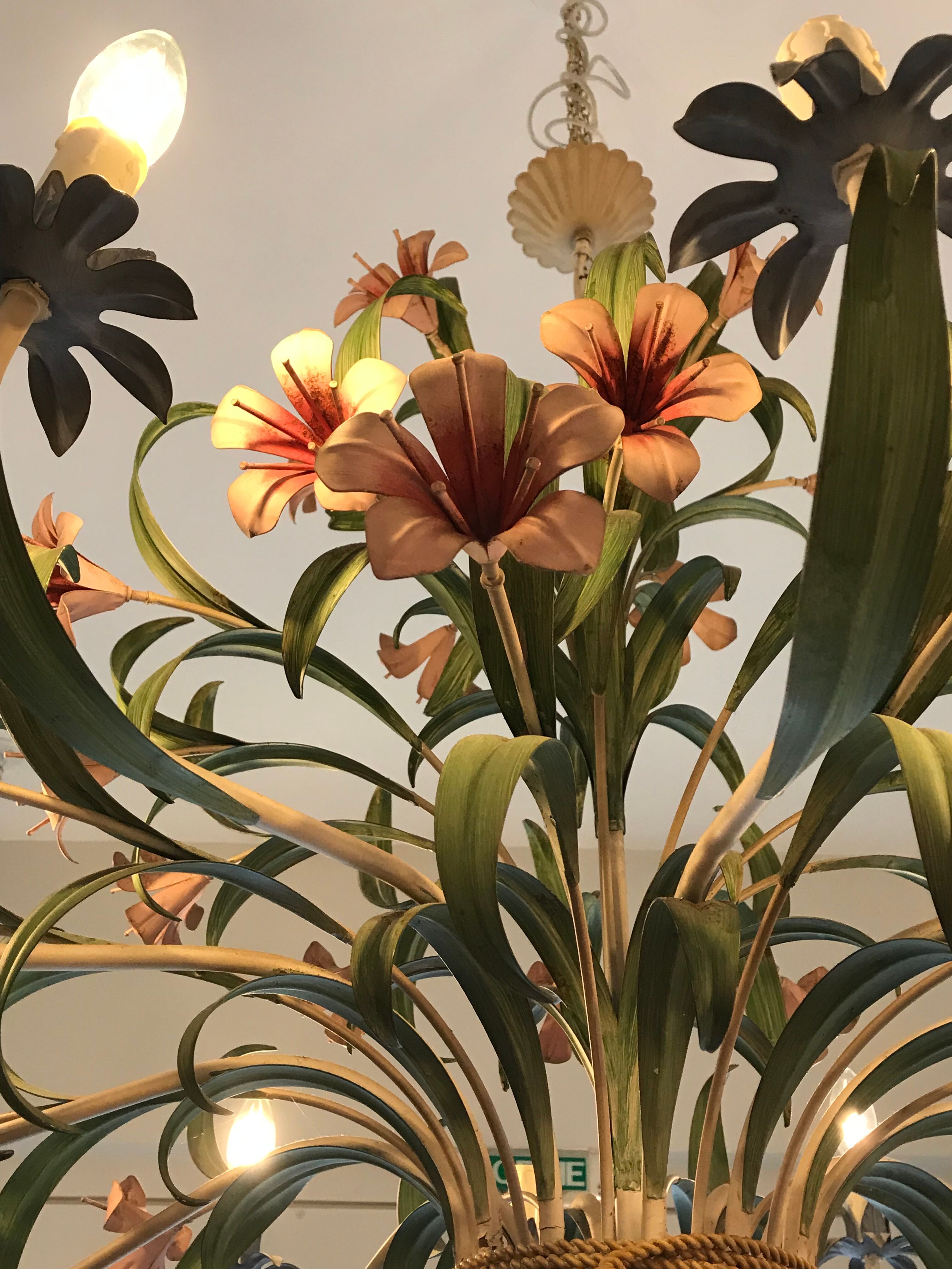 Chandelier with flowers