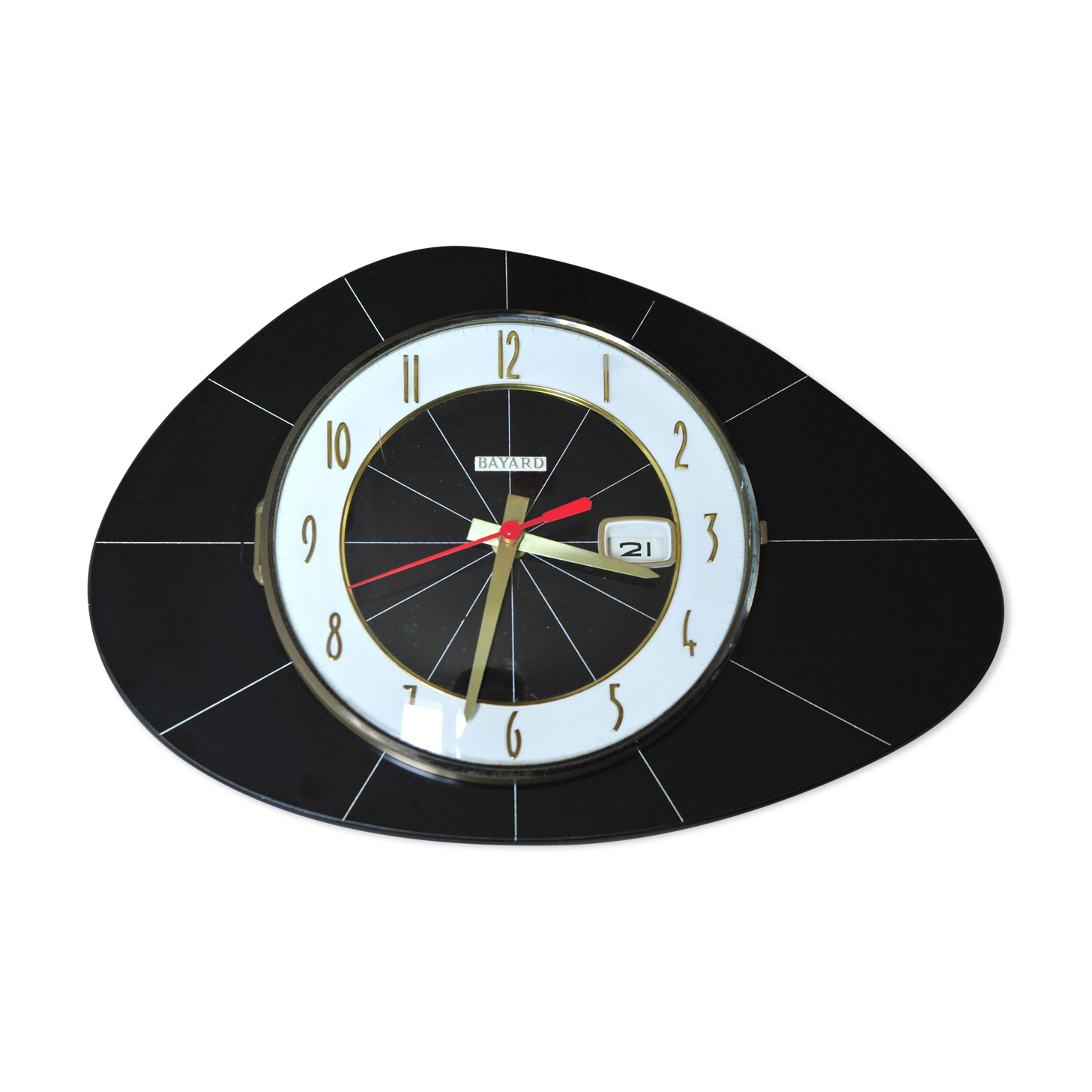 Clock pendulum design in formica Bayard- 60-70