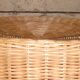 Ottoman stool in vintage rattan wicker