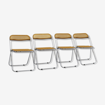 Set of 4 folding chairs model Plia by Giancarlo Piretti for Anonima Castelli