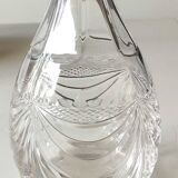 Lorraine crystal design carafe/gérard model. empire style decor. height 28 cm