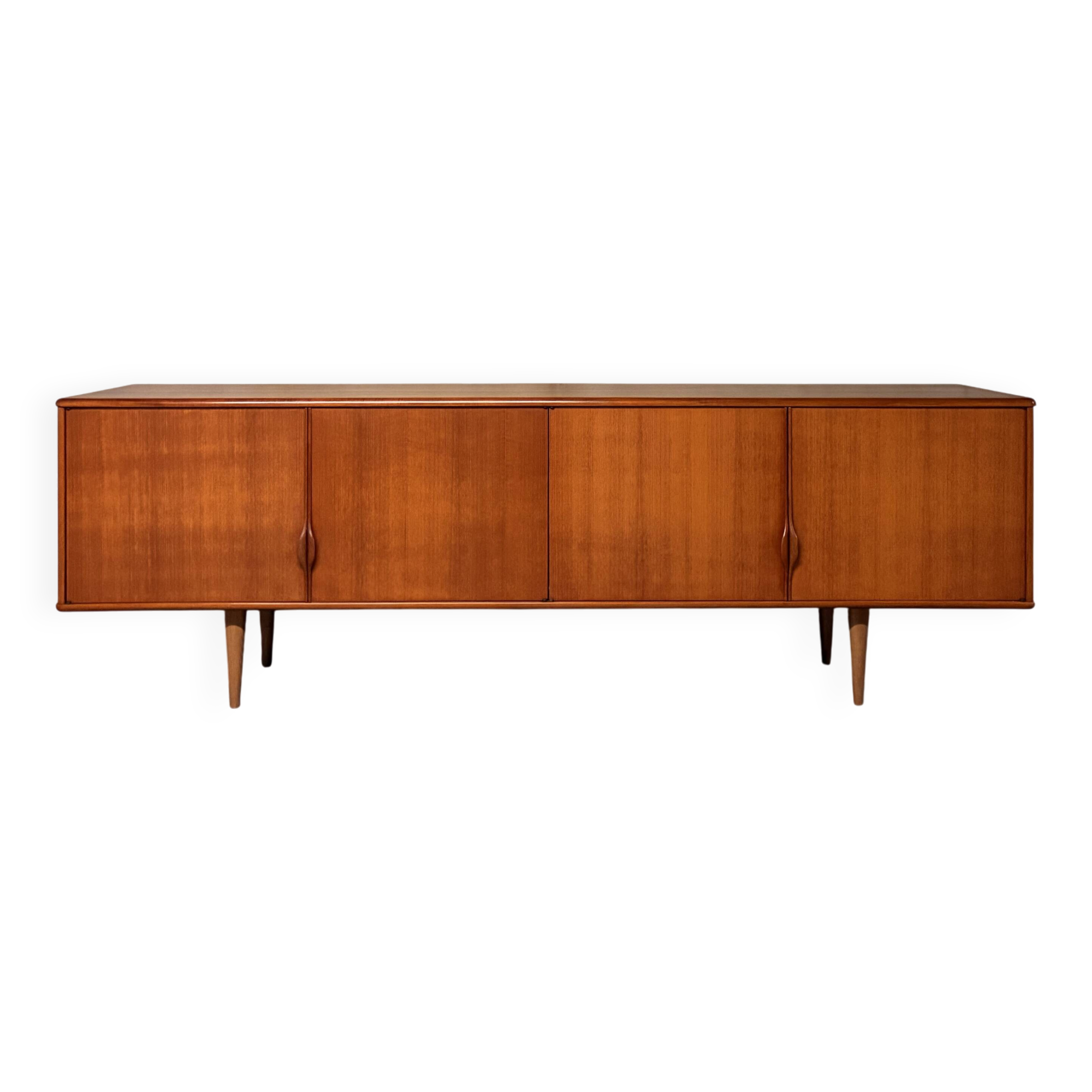 Vintage 1960s Scandinavian blonde teak sideboard