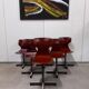 Set of 6 mid-century modern Pagholz chairs, moulded plywood seats, steel base, 1960s