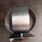 Stainless steel wall light from the 70s