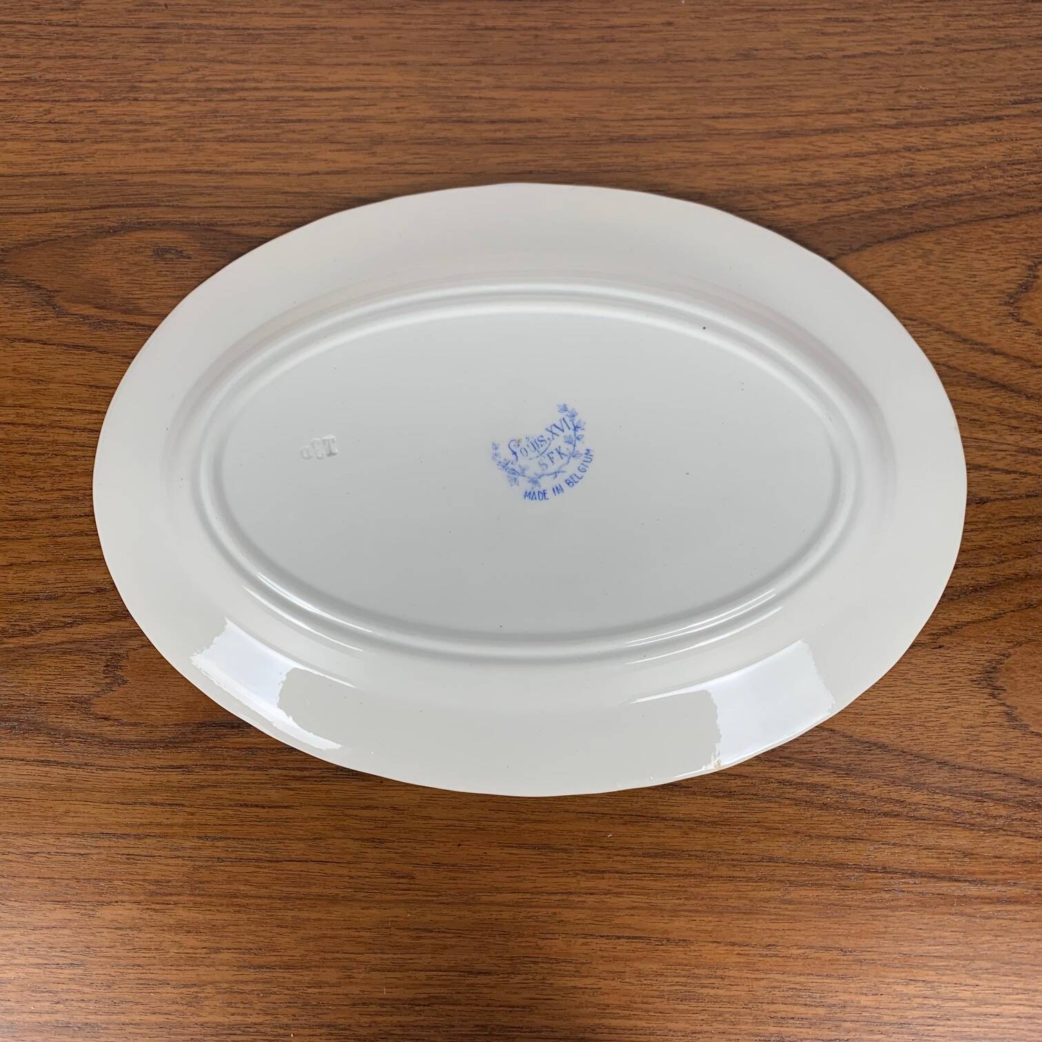 Antique Louis XVI Oval Dish, BFK, Belgium