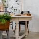 Oval solid wood table "Café Crème" Kumquat