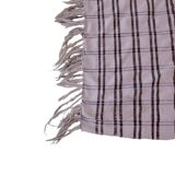 White and black checkered tablecloth from Morocco - 193 x 339 cm