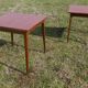 Pair of square wooden bistro tables 80 x 80 cm