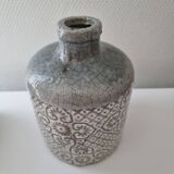 glazed stoneware bottle vase