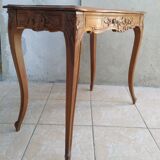 walnut table Louis XV Rocaille style
