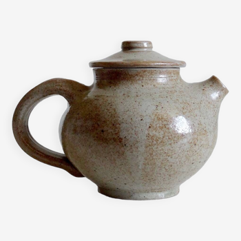 Small speckled gray stoneware tea pot