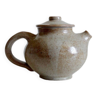 Small speckled gray stoneware tea pot