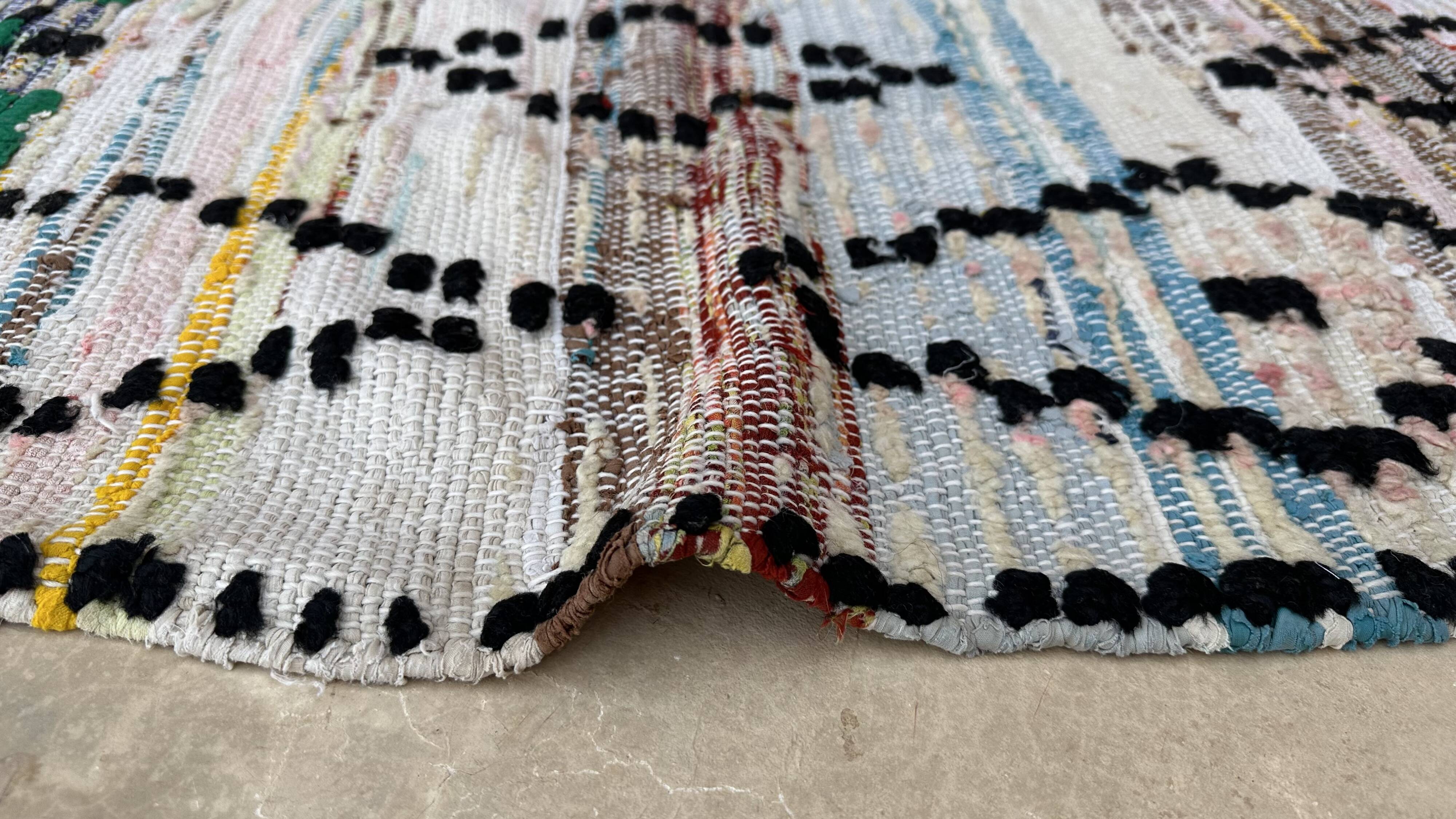Tapis Marocain Boujad coloré - 80 x 228 cm