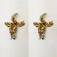 Set of 2 Amazing Italian Hollywood Regency Gilded Wall Lamps by Hans Kögl