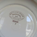 6 vintage Luneville hollow plates