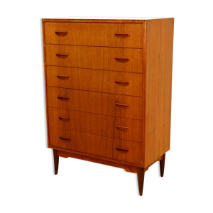 Commode tallboy en teck,
