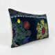 Housse de coussin brodée vintage 28x51 cm
