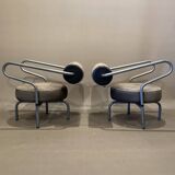 Pair of designer armchairs "the natural choice".